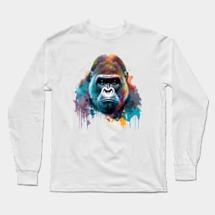 Colorful Gorilla #4 Long Sleeve T-Shirt